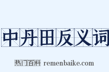 中丹田反义词是什么意思的图片